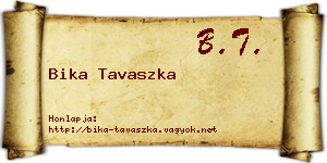 Bika Tavaszka névjegykártya